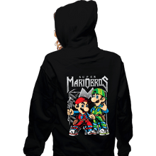 Load image into Gallery viewer, Daily_Deal_Shirts Zippered Hoodies, Unisex / Small / Black Super Metal Bros