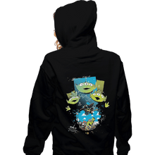 Load image into Gallery viewer, Shirts Zippered Hoodies, Unisex / Small / Black Alien Invasion