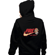 Load image into Gallery viewer, Shirts Pullover Hoodies, Unisex / Small / Black Yoga Flame