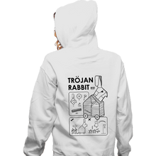 Load image into Gallery viewer, Secret_Shirts Zippered Hoodies, Unisex / Small / White The Trojan Rabbit