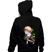 Load image into Gallery viewer, Daily_Deal_Shirts Zippered Hoodies, Unisex / Small / Black Chainsaw Holo