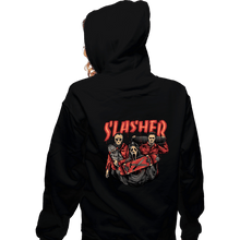 Load image into Gallery viewer, Daily_Deal_Shirts Zippered Hoodies, Unisex / Small / Black Slasher Club
