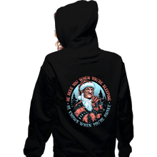Load image into Gallery viewer, Daily_Deal_Shirts Zippered Hoodies, Unisex / Small / Black Nightmare Santa