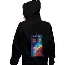 Load image into Gallery viewer, Secret_Shirts Zippered Hoodies, Unisex / Small / Black T A R D I S