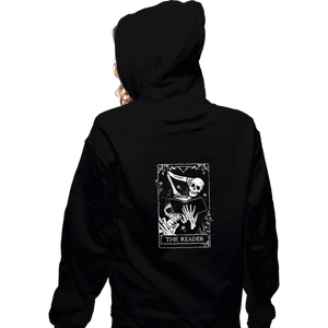 Daily_Deal_Shirts Zippered Hoodies, Unisex / Small / Black The Reader