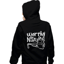 Load image into Gallery viewer, Shirts Zippered Hoodies, Unisex / Small / Black Worthy By Nature