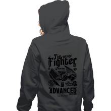 Load image into Gallery viewer, Daily_Deal_Shirts Zippered Hoodies, Unisex / Small / Dark Heather Tie Fighter Garage