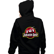 Load image into Gallery viewer, Secret_Shirts Zippered Hoodies, Unisex / Small / Black Jurassic Dad