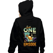 Load image into Gallery viewer, Daily_Deal_Shirts Zippered Hoodies, Unisex / Small / Black Chonky TV Addict