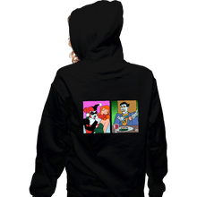 Load image into Gallery viewer, Secret_Shirts Zippered Hoodies, Unisex / Small / Black Quinn Yelling At Joker