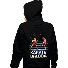 Load image into Gallery viewer, Secret_Shirts Zippered Hoodies, Unisex / Small / Black Karate Balboa