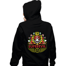 Load image into Gallery viewer, Shirts Zippered Hoodies, Unisex / Small / Black Superevil Inferno