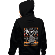 Load image into Gallery viewer, Shirts Zippered Hoodies, Unisex / Small / Black You Shall Not Peek