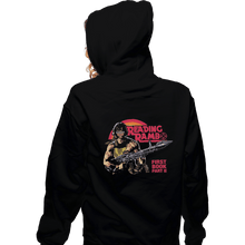 Load image into Gallery viewer, Shirts Pullover Hoodies, Unisex / Small / Black Reading Rambo