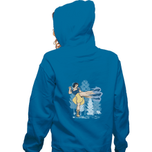 Load image into Gallery viewer, Shirts Pullover Hoodies, Unisex / Small / Sapphire Chun White