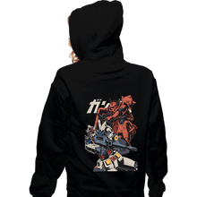 Load image into Gallery viewer, Shirts Zippered Hoodies, Unisex / Small / Black Zaku VS RX 78-2