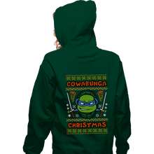 Load image into Gallery viewer, Shirts Zippered Hoodies, Unisex / Small / Irish Green Leonardo Christmas