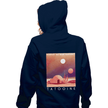 Load image into Gallery viewer, Shirts Zippered Hoodies, Unisex / Small / Navy Visit Tatooine