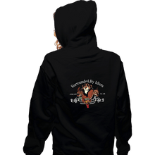 Load image into Gallery viewer, Daily_Deal_Shirts Zippered Hoodies, Unisex / Small / Black Surrounded By Idiots