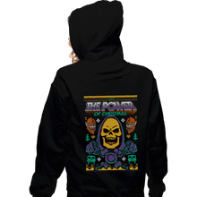 Load image into Gallery viewer, Shirts Zippered Hoodies, Unisex / Small / Black The Skele-Power Of Christmas