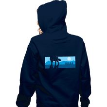 Load image into Gallery viewer, Secret_Shirts Zippered Hoodies, Unisex / Small / Navy Snowy Invasion