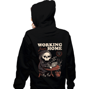 Shirts Zippered Hoodies, Unisex / Small / Black Working From Home