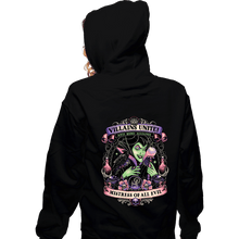 Load image into Gallery viewer, Daily_Deal_Shirts Zippered Hoodies, Unisex / Small / Black Villains Unite Maleficent