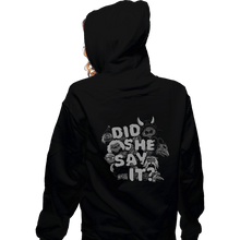 Load image into Gallery viewer, Secret_Shirts Zippered Hoodies, Unisex / Small / Black Did She?