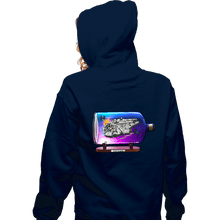 Load image into Gallery viewer, Daily_Deal_Shirts Zippered Hoodies, Unisex / Small / Navy Spaceship In A Bottle
