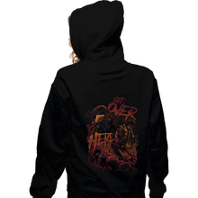 Load image into Gallery viewer, Shirts Zippered Hoodies, Unisex / Small / Black Get Over Here