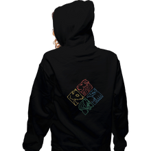 Load image into Gallery viewer, Shirts Pullover Hoodies, Unisex / Small / Black Geometric Hogwarts
