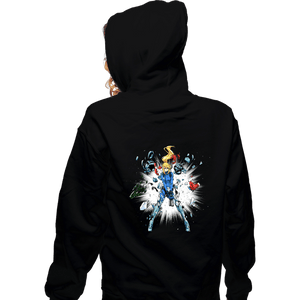 Daily_Deal_Shirts Zippered Hoodies, Unisex / Small / Black Shattered