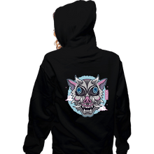 Load image into Gallery viewer, Shirts Zippered Hoodies, Unisex / Small / Black Boar Oni Mask