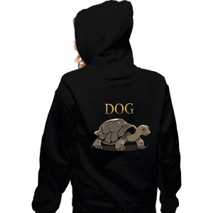 Daily_Deal_Shirts Zippered Hoodies, Unisex / Small / Black Dog Ahead