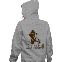 Load image into Gallery viewer, Daily_Deal_Shirts Zippered Hoodies, Unisex / Small / Sports Grey Dixon Hill Private Investigator