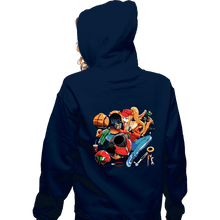 Load image into Gallery viewer, Secret_Shirts Zippered Hoodies, Unisex / Small / Navy Suit Repair!