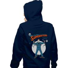 Load image into Gallery viewer, Secret_Shirts Zippered Hoodies, Unisex / Small / Navy Super Myers