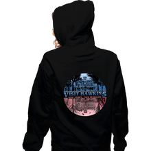 Load image into Gallery viewer, Daily_Deal_Shirts Zippered Hoodies, Unisex / Small / Black Two Worlds