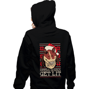 Daily_Deal_Shirts Zippered Hoodies, Unisex / Small / Black Lit Christmas