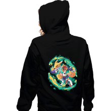 Load image into Gallery viewer, Daily_Deal_Shirts Zippered Hoodies, Unisex / Small / Black Digital Fox
