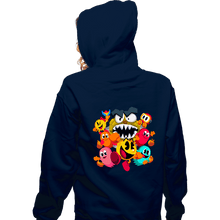 Load image into Gallery viewer, Secret_Shirts Zippered Hoodies, Unisex / Small / Navy Pac-Man World
