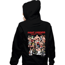Load image into Gallery viewer, Daily_Deal_Shirts Zippered Hoodies, Unisex / Small / Black Fight Legends Insert Coin