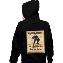 Load image into Gallery viewer, Daily_Deal_Shirts Zippered Hoodies, Unisex / Small / Black Captain Roberts Spiced Rum