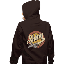 Load image into Gallery viewer, Shirts Zippered Hoodies, Unisex / Small / Dark Chocolate Shiny