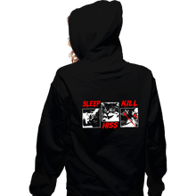 Load image into Gallery viewer, Daily_Deal_Shirts Zippered Hoodies, Unisex / Small / Black Sleep Hiss Kill
