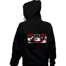 Load image into Gallery viewer, Daily_Deal_Shirts Zippered Hoodies, Unisex / Small / Black Sleep Hiss Kill