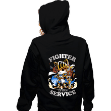 Load image into Gallery viewer, Daily_Deal_Shirts Zippered Hoodies, Unisex / Small / Black Fighter's Call