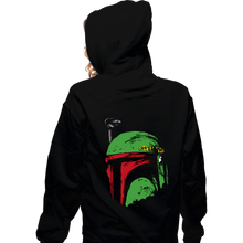 Load image into Gallery viewer, Shirts Zippered Hoodies, Unisex / Small / Black Bounty Hunter Helmet