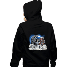 Load image into Gallery viewer, Secret_Shirts Zippered Hoodies, Unisex / Small / Black Godzilla V Megazord