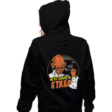 Load image into Gallery viewer, Shirts Zippered Hoodies, Unisex / Small / Black Caught In A Trap